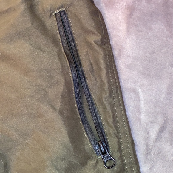 Olive green knee length board shorts. Men's small. Good for waist size 26-29. - Picture 5 of 7